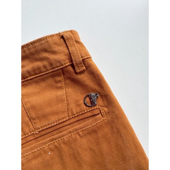 VERSACE Brown 100% Cotton Basketweave Twill Low Rise Skinny Jeans Pants, Size 30 - Picture 8 of 16